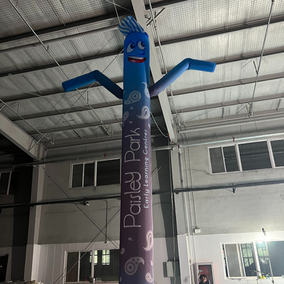 Cartoon Homem Inflavel Agitando Balão de Dança do Céu ao Ar Livre Custom