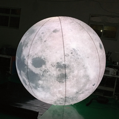 Logotipo personalizado Balão inflável gigante Voar LED Light Helium Balão de bandeira inflável