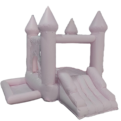 Criança saltar casa saltar combo decoração de casamento segurança branco deslizante inflável castelo saltador