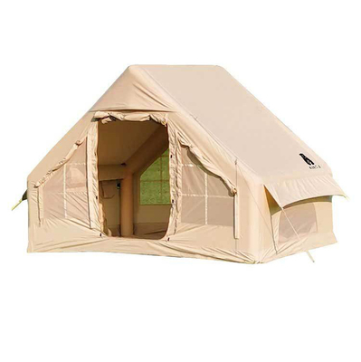 Tenda de casa inflável portátil dobrável de alta qualidade, à prova d'água, de duas camadas, de ar condicionado, para acampar e viajar ao ar livre