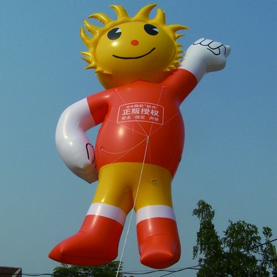 Venda quente Balão de hélio inflável de PVC gigante PVC branco com logotipo e luz LED