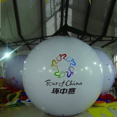 Balão voador de hélio inflável de pvc, fechado a ar, com logotipo para publicidade