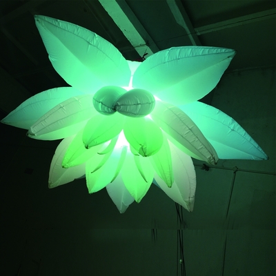 Iluminação atraente planetas infláveis / PVC inflável LED pendurar balões de impressão completa para decoração