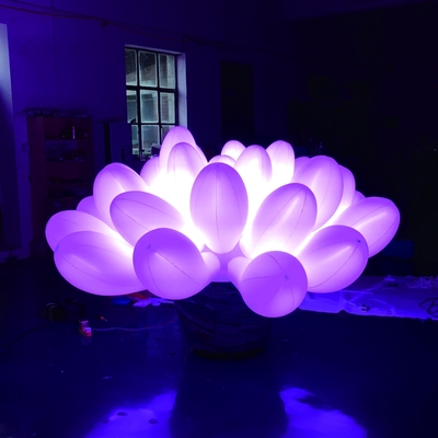 Iluminação atraente planetas infláveis / PVC inflável LED pendurar balões de impressão completa para decoração