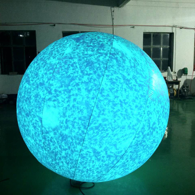 Modelo de lua inflável de publicidade gigante com luz LED / Balão lunar inflável grande para decoração