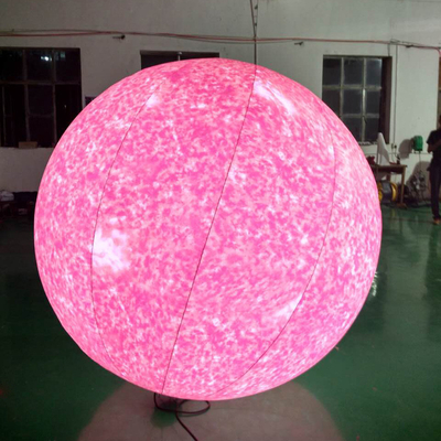 Modelo de lua inflável de publicidade gigante com luz LED / Balão lunar inflável grande para decoração