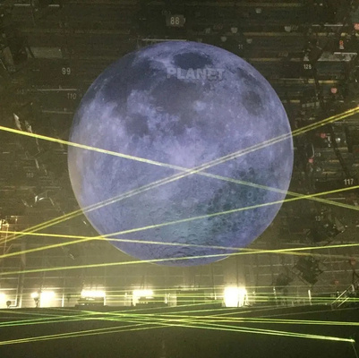 Decoração de publicidade gigante Modelo de lua inflável Balão lunar inflável grande com luz LED