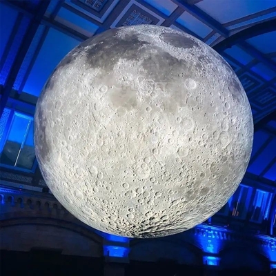 Decoração Usada Publicidade Gigante Modelo de Lua Inflável Com Luz LED Balão Lunar Inflável Grande