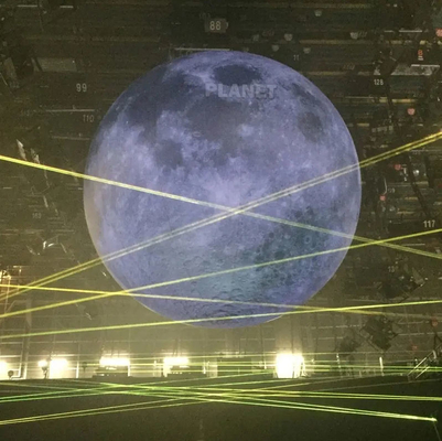 Decoração Usada Publicidade Gigante Modelo de Lua Inflável Com Luz LED Balão Lunar Inflável Grande