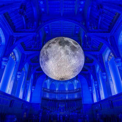 Preço de fábrica Decoração de publicidade gigante modelo de lua inflável grande balão inflável de lua com luz LED