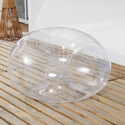 0Sofá de balão transparente de PVC de 0,2 mm 1 m para crianças brincarem ou sentarem-se na relva