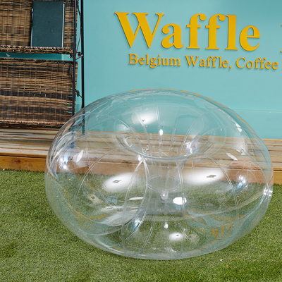 0Sofá de balão transparente de PVC de 0,2 mm 1 m para crianças brincarem ou sentarem-se na relva