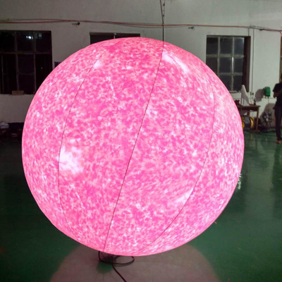 Logotipo personalizado Grande publicidade Modelo inflável Luz LED Balão lunar inflável para decoração