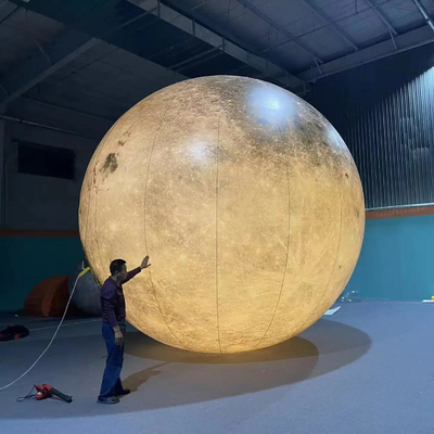 Grande Balão Lunar Inflável Modelo Gigante Decoração de Publicidade Modelo Lunar Inflável com Luz LED variável