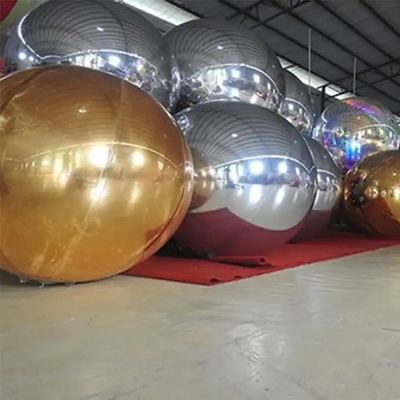 Decoração de casa 100CM Laser prata PVC Bola Material de pendurar clara Natal discoteca espelhos bolas