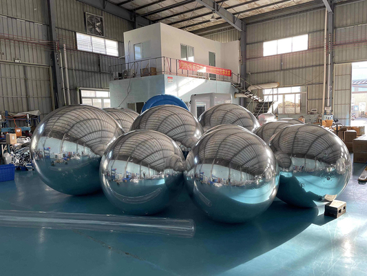Bolas infláveis metálicas decorativas Bolas infláveis espelhosas Balões metálicos grandes e brilhantes Bolas infláveis gigantes