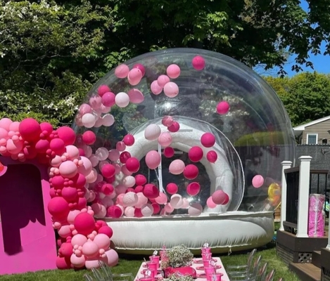 Novo estilo inflável Balão barraca de bolhas KidsJumping House Bubble Dome com Balão voando
