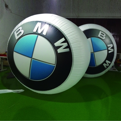 Venda quente Balão de hélio inflável de PVC gigante PVC branco com logotipo e luz LED
