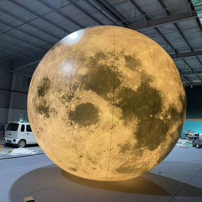 Popular decoração publicidade inflável lua grande led inflável planetas pendurados