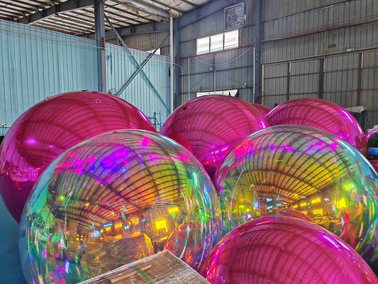 Elemento de exibição deslumbrante Balão refletor opulento Bola de espelho de PVC inflável para celebrações