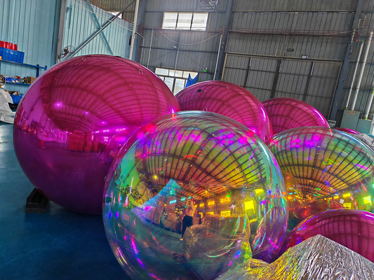 PVC colorido inflável bola refletiva discoteca azulejos espelhos bola espelha inflável