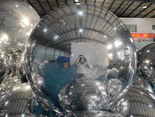 Esfera Gigante Pendente Selada Ouro Prata Balão de Espelho Inflavel para Decoração Natal Espelho de Prata Esferas Discoteca