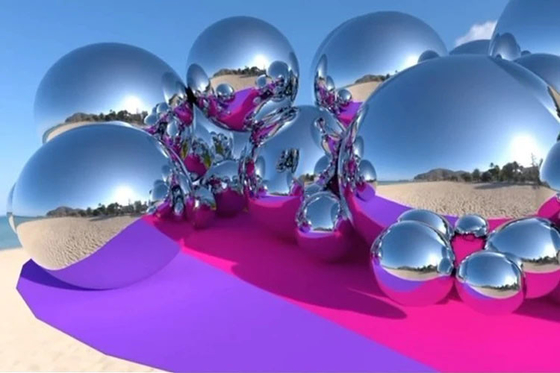 Outdoor Acessível Grandes Bolas Brilhantes Inflaveis Prateadas Límpidas Bolas Brilhantes para Eventos