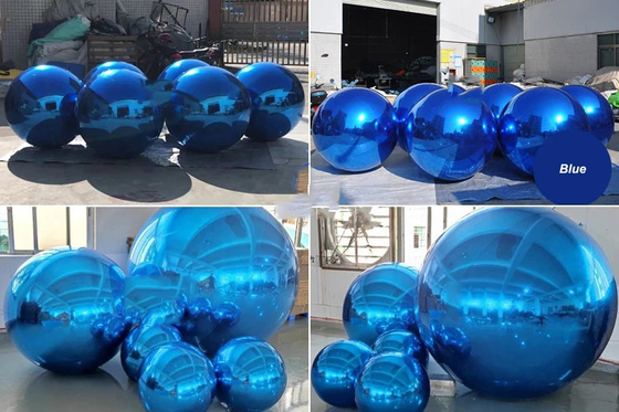 Outdoor Acessível Grandes Bolas Brilhantes Inflaveis Prateadas Límpidas Bolas Brilhantes para Eventos