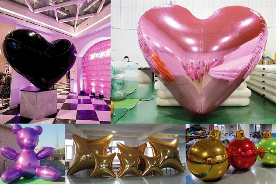 Outdoor Acessível Grandes Bolas Brilhantes Inflaveis Prateadas Límpidas Bolas Brilhantes para Eventos