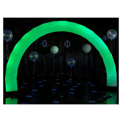 Arco de cor branca inflável exterior com luzes led RGB para publicidade de eventos Arcos de luz infláveis com arco-íris