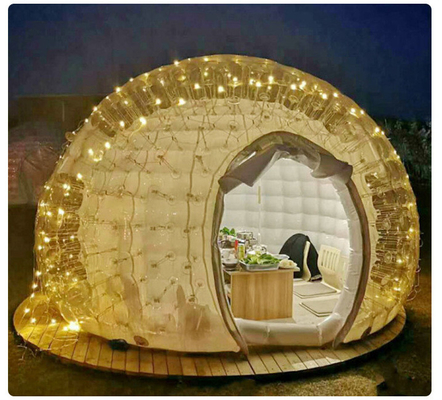 Tenda de bolhas de cúpula transparente Balões infláveis Balões infláveis Casa Crianças Balões de festa Casa divertida Gigante Iglu de cristal transparente