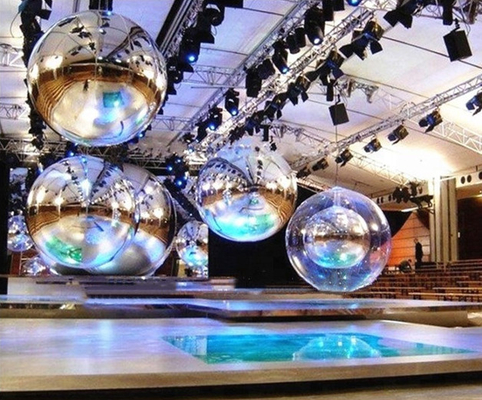 Bola brilhante gigante de PVC inflável bola refletora / Esfera inflável balão espelho / Esfera espelho inflável de Natal