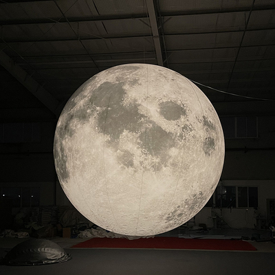 2 m Iluminação LED gigante Balão lunar Globo inflável Planeta Balão do Sistema Solar para decorações