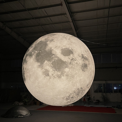 2 m Iluminação LED gigante Balão lunar Globo inflável Planeta Balão do Sistema Solar para decorações