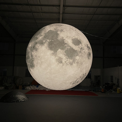 2 m Iluminação LED gigante Balão lunar Globo inflável Planeta Balão do Sistema Solar para decorações