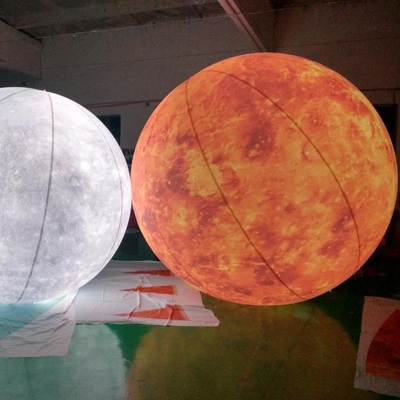 Lua inflável 4x4m decorações infláveis planeta inflável sistema solar nove planetas