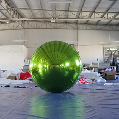 Custom PVC Natal Grande Espelho Esferas Cores De Decoração Exterior Balões Refletores Inflaveis