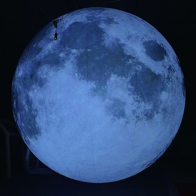 Balão inflável gigante de lua planetária de publicidade de hélio Balão inflável de lua com LED