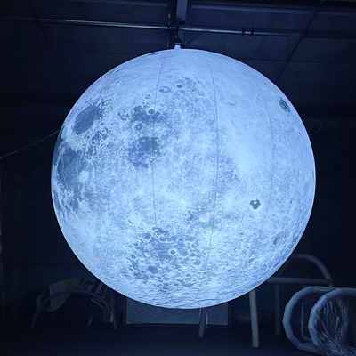 Balão inflável gigante de lua planetária de publicidade de hélio Balão inflável de lua com LED