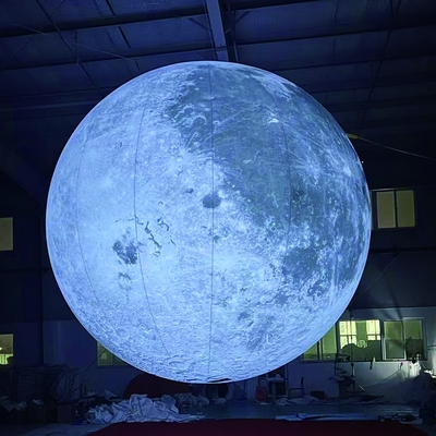 Balão inflável gigante de lua planetária de publicidade de hélio Balão inflável de lua com LED