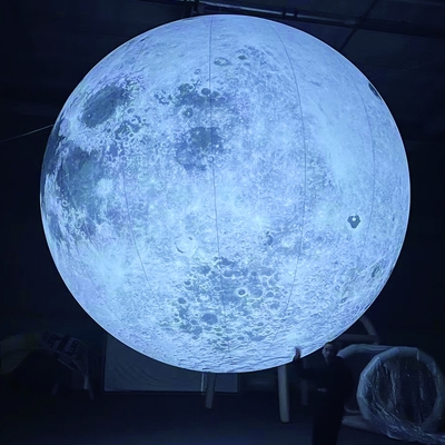 Balão inflável gigante de lua planetária de publicidade de hélio Balão inflável de lua com LED