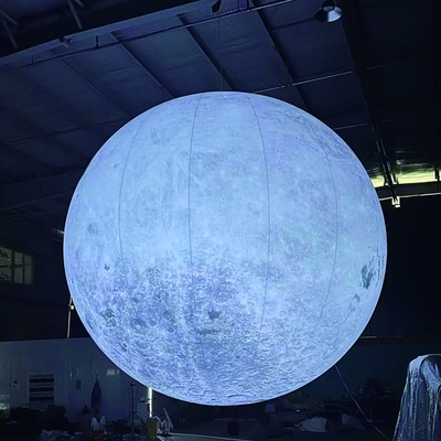 Balão inflável gigante de lua planetária de publicidade de hélio Balão inflável de lua com LED