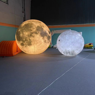 Luz LED exterior Decoração publicitária gigante modelo inflável Balão lunar inflável grande
