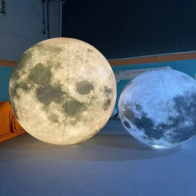Luz LED exterior Decoração publicitária gigante modelo inflável Balão lunar inflável grande