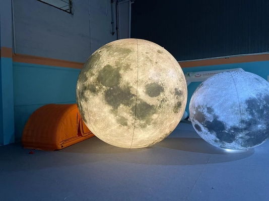 Logotipo e tamanho personalizados Grande modelo inflável para publicidade Luz LED Balão lunar inflável para decoração, casamento, evento.