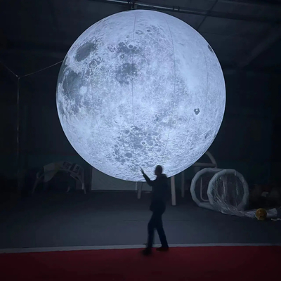 Decoração Usada Publicidade Gigante Modelo de Lua Inflável Com Luz Led Balão Lunar Grande Inflável Balões personalizados