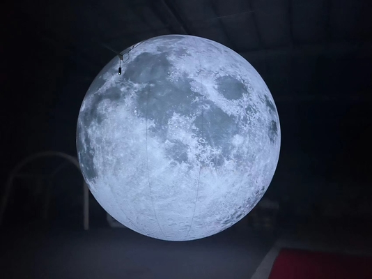 Decoração Usada Publicidade Gigante Modelo de Lua Inflável Com Luz Led Balão Lunar Grande Inflável Balões personalizados