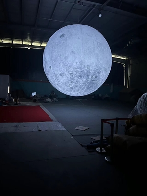 Decoração Usada Publicidade Gigante Modelo de Lua Inflável Com Luz Led Balão Lunar Grande Inflável Balões personalizados