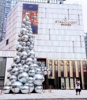 decoração de Natal inflável personalizada grande espelho de vidro pendurado bola de espelho de Natal bolas de espelho
