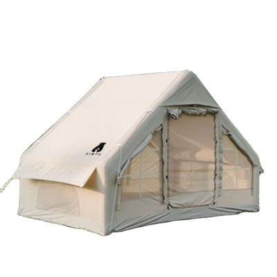 Popular Glamping Canvas inflável Camping ao ar livre Customizado luxo poliéster Air tenda familiar para acampar
